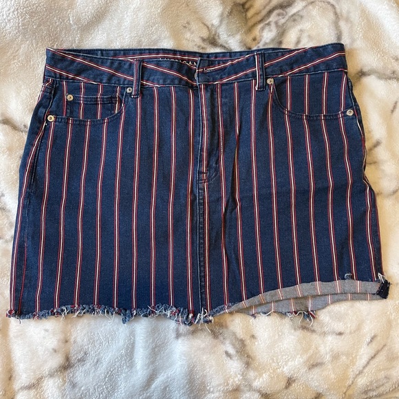 AE striped denim skirt - Picture 1 of 2